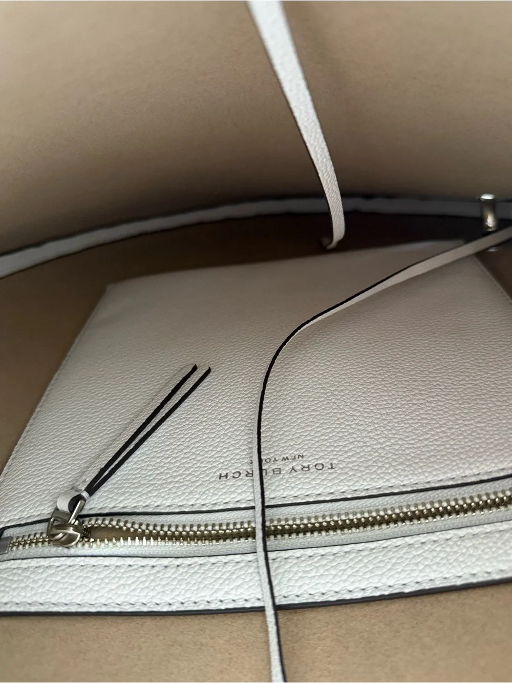 Like new Tory Burch PIERCED SOFT BAG $1,050